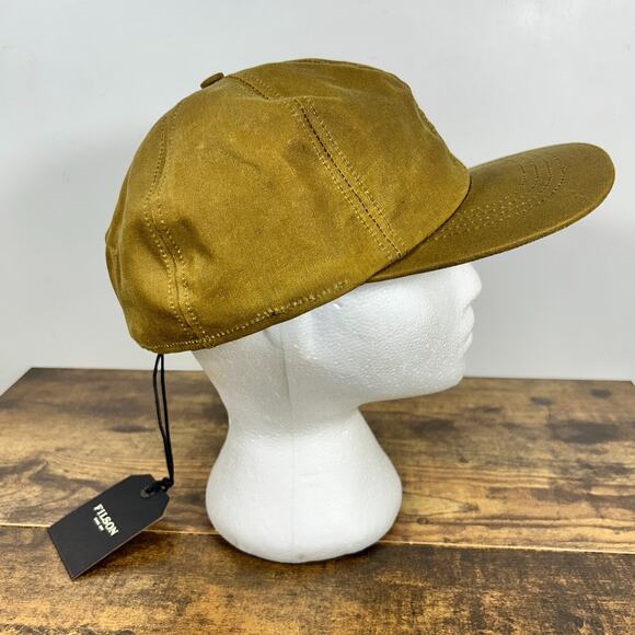 FILSON INSULATED TIN CLOTH CAP DARK TAN L USA Made - Picture 9 of 15